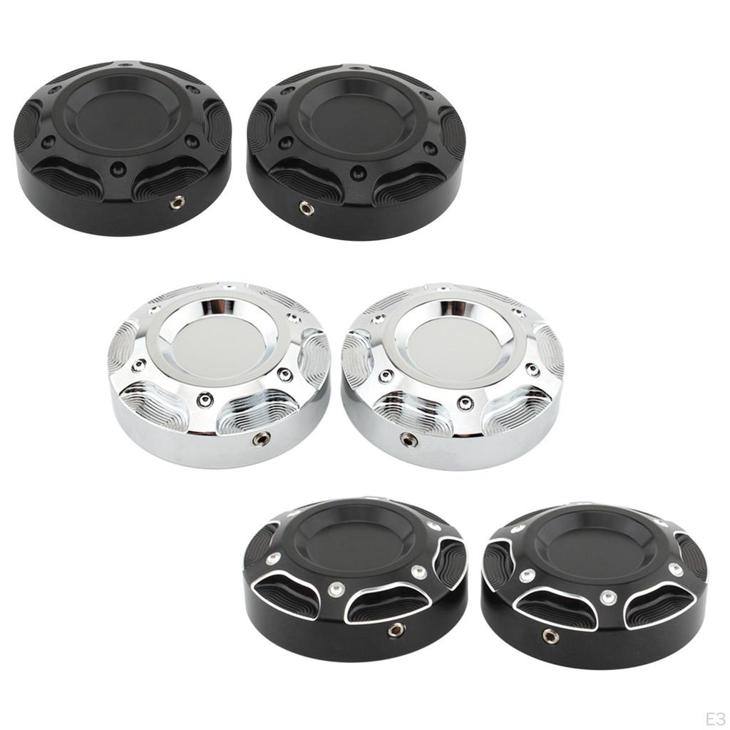 2Pcs Motorcycle Frame Hole Cover Cap Replaces 54mm for Harley X350 Black