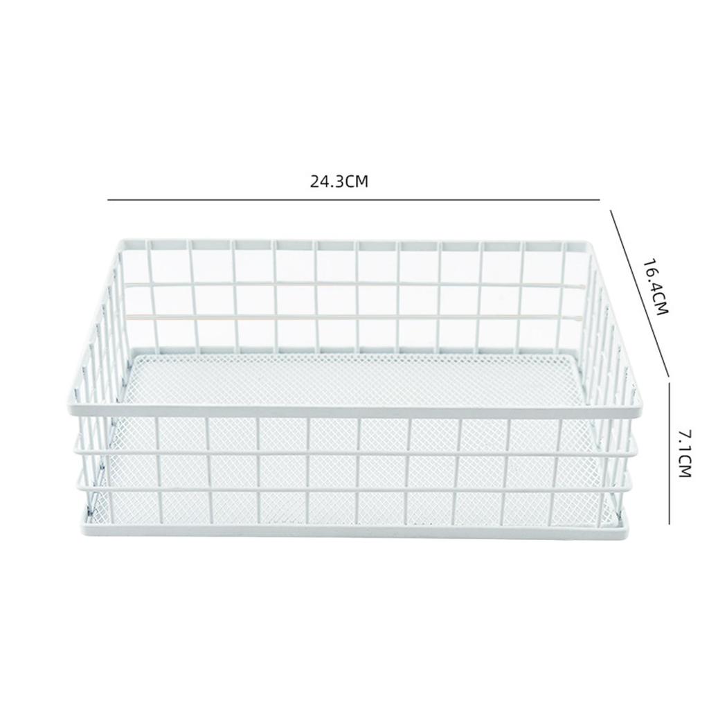 Desktop Iron Storage Basket, Metal Wire Fruit Storage Basket, Multipurpose