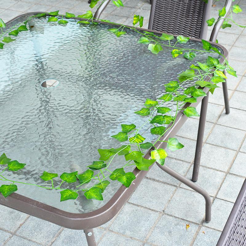 12 Stück Künstliche Efeu-Girlande Blätterranke Grünpflanze Pflanze Gartendekoration 12x2m