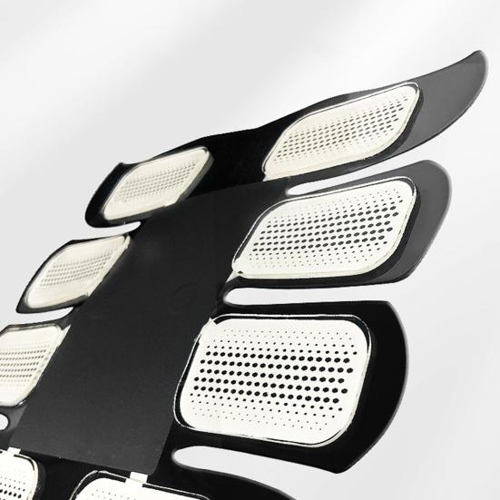 Abdominal Trainer Chargeable Training Device Faux Leather Unisex Fitness Training Gear for Abdomen