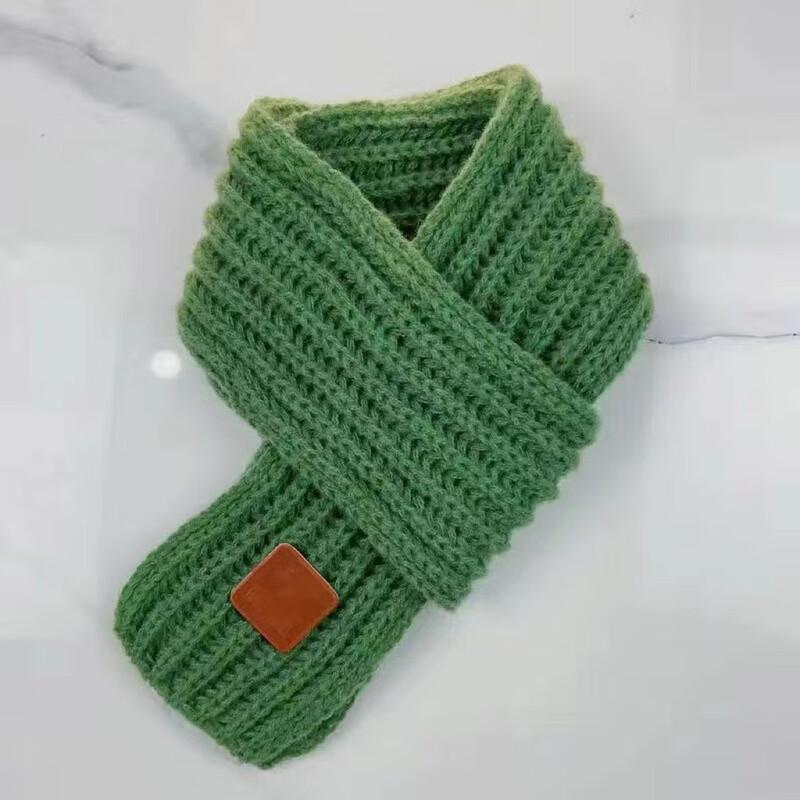 Kids' Solid Color Knitted Scarf