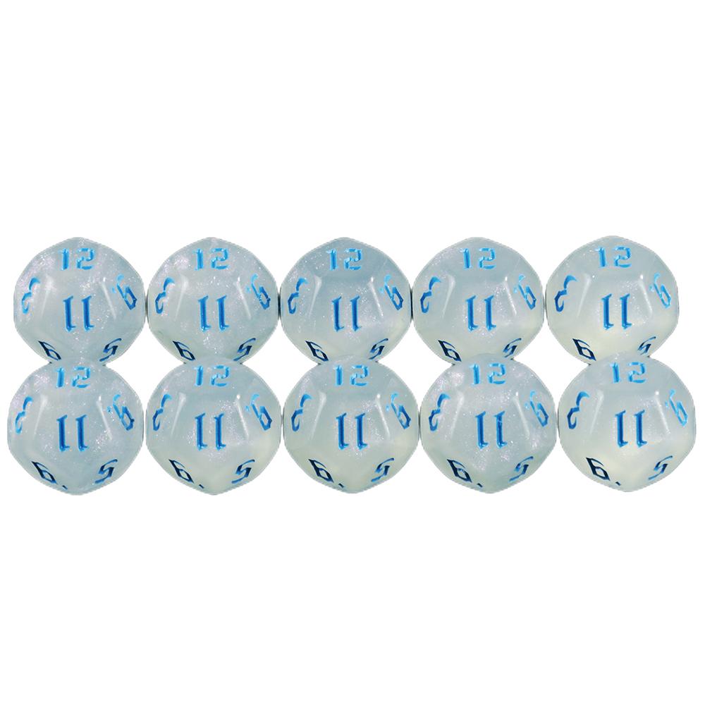 10PCS D12 Dice Set Multi-sided Games Dices Desktop Polyhedral Set for Role Playing Game