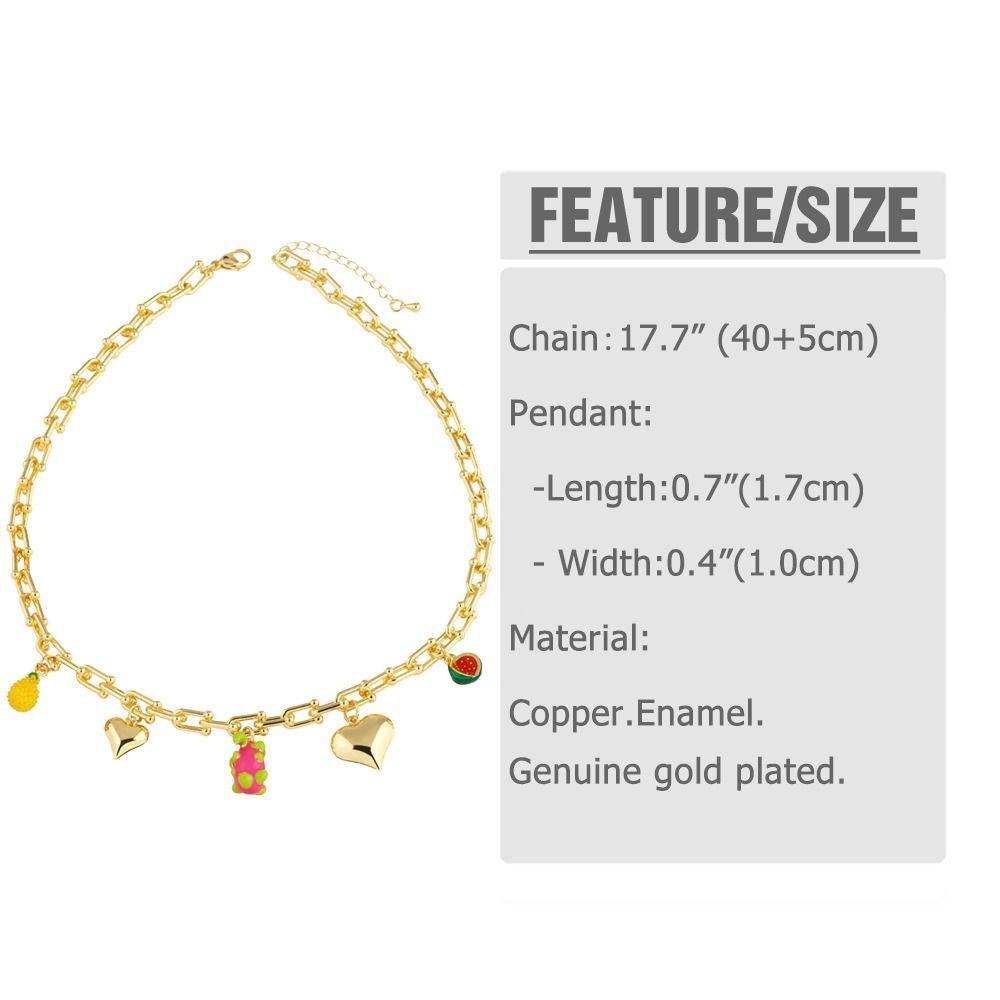 Retro European Style Strawberry Necklace Fruit Series Pitaya Chain Choker Cherry Bracelet Spring