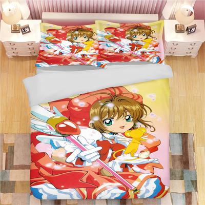 Σετ Μαξιλαροθήκες με Εκτύπωση Anime Cardcaptor Sakura για Ενήλικες και Παιδιά Κάλυμμα Παπλώματος Κουβέρτα Οικιακή Μόδα Αγόρια Κορίτσια 3D Κλινοσκεπάσματα