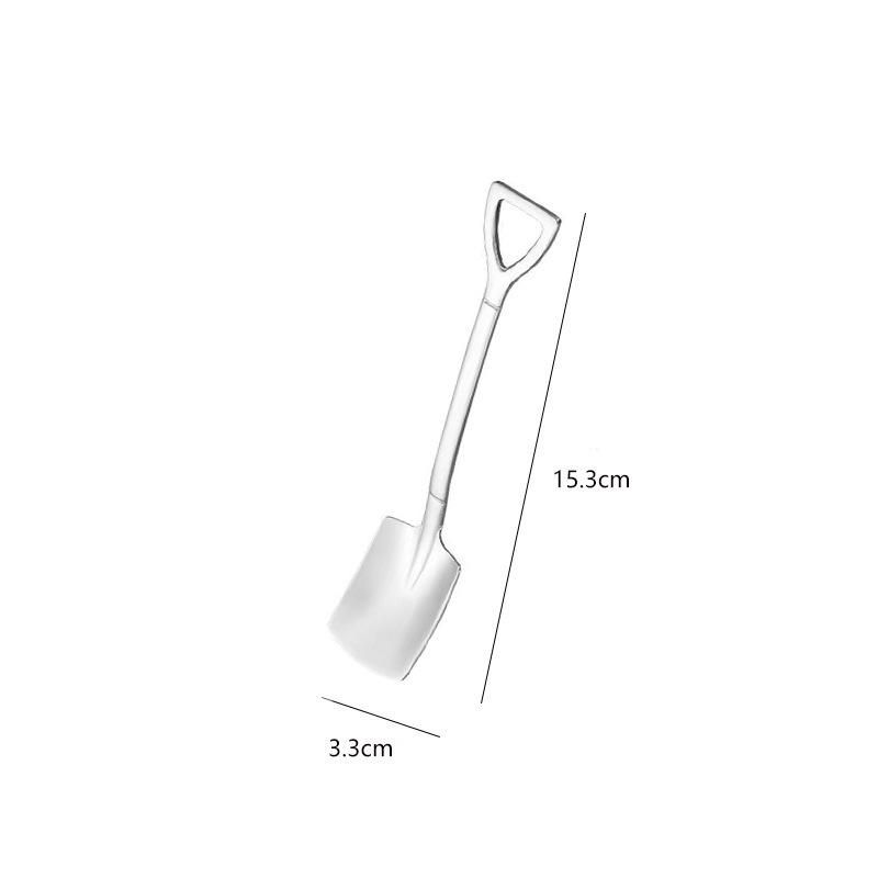 Creative Cute Stainless Steel Shovel Spoon for Watermelon & Dessert Eating