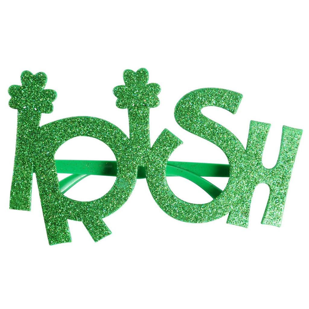 St. Patrick's Day Glasses Non-woven Cap Plastic Green Powder Glasses Irish Festival Glasses.
