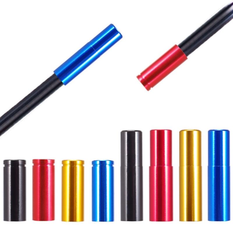 10Pcs/pack Aluminum Alloy Bicycles Brake Cable Cap End Tips Crimp Road Mountain Bikes Cable End Caps Set for Bike Shift