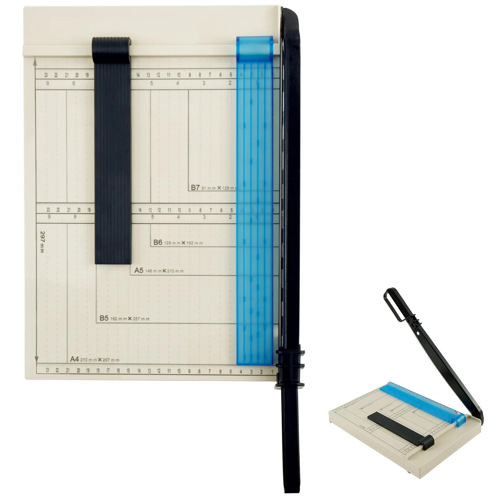 

Гильотинный резак для бумаги с защитным кожухом и фиксатором лезвия Точная резка Слайсер для бумаги Вместимость 12 листов Резак для бумаги для DIY