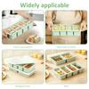 2 Pcs Silicone Freezer Tray 2/4 Grids Ice Cube Mold Set with Lids Soup Freezer Container Mold Ice Cube Trays for Soup Meal Prep