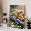 Disney 5D DIY Diamond Painting Zootopia Healing Fan Art Illustration Cartoon Full Diamond Mosaic Diamond Painting Art Wall Decoration Craft Set