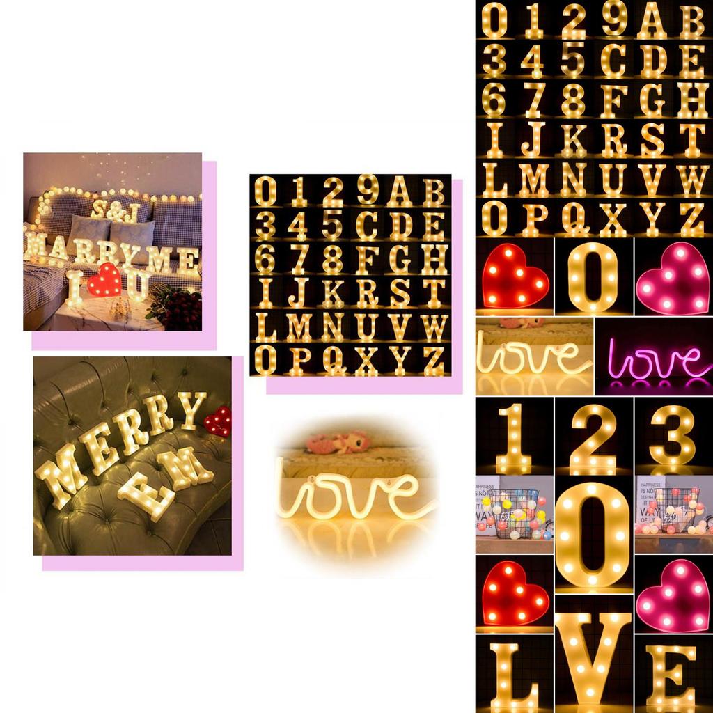 Light Birthday Happy Led Digital Color Lights Emitting Romantic Scene Decorative