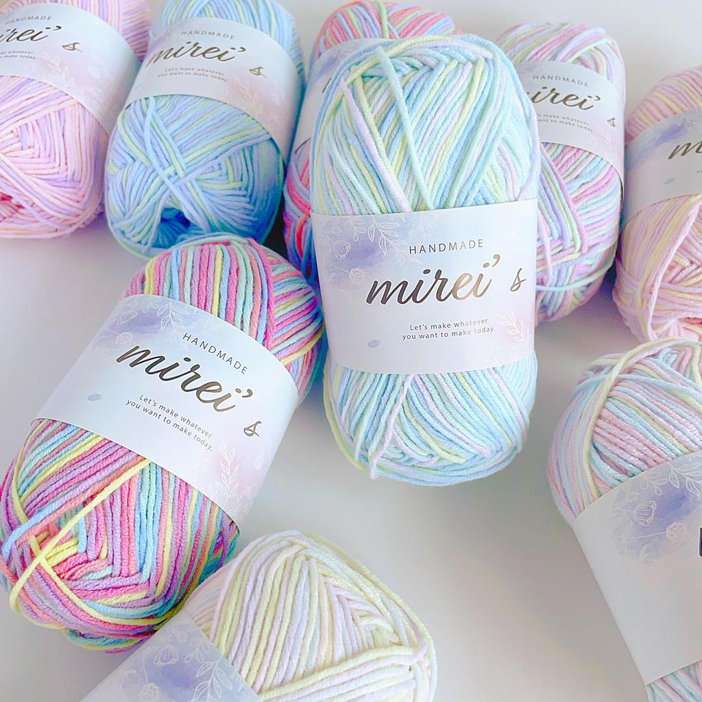 Millais Cotton Medium 10 Crochet Knitting Gradient Yarn, Weight, Balls, Approx. 40g/128m, (10-Color Set)