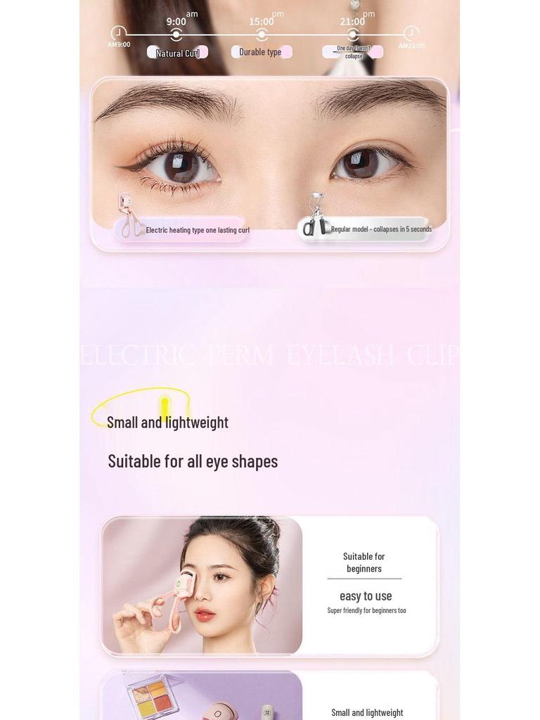 **"Newbie 0.8 to Hand Electric Heating Eyelash Curler - Portable and Efficient"**