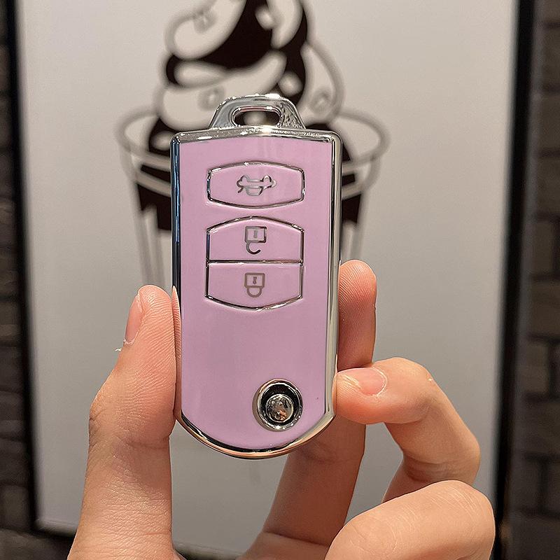 For Mazda Demio 2 3 5 6 M3 M5 M6 CX-5 CX7 CX9 RX8 MX5 MPV 2/3 Buttons TPU Shell Fob Holder Car Key Case Cover Keyless