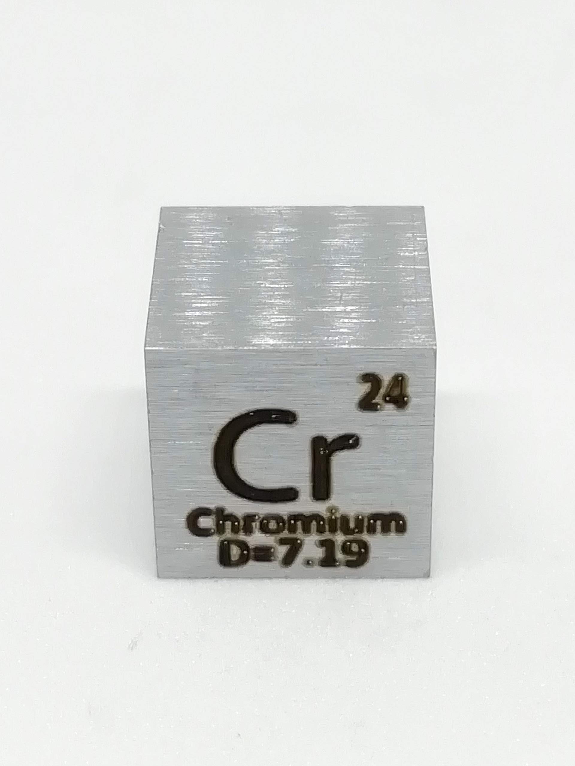 Elemental Chromium marking normal specimen (Cr) (10mm cube, A, face)