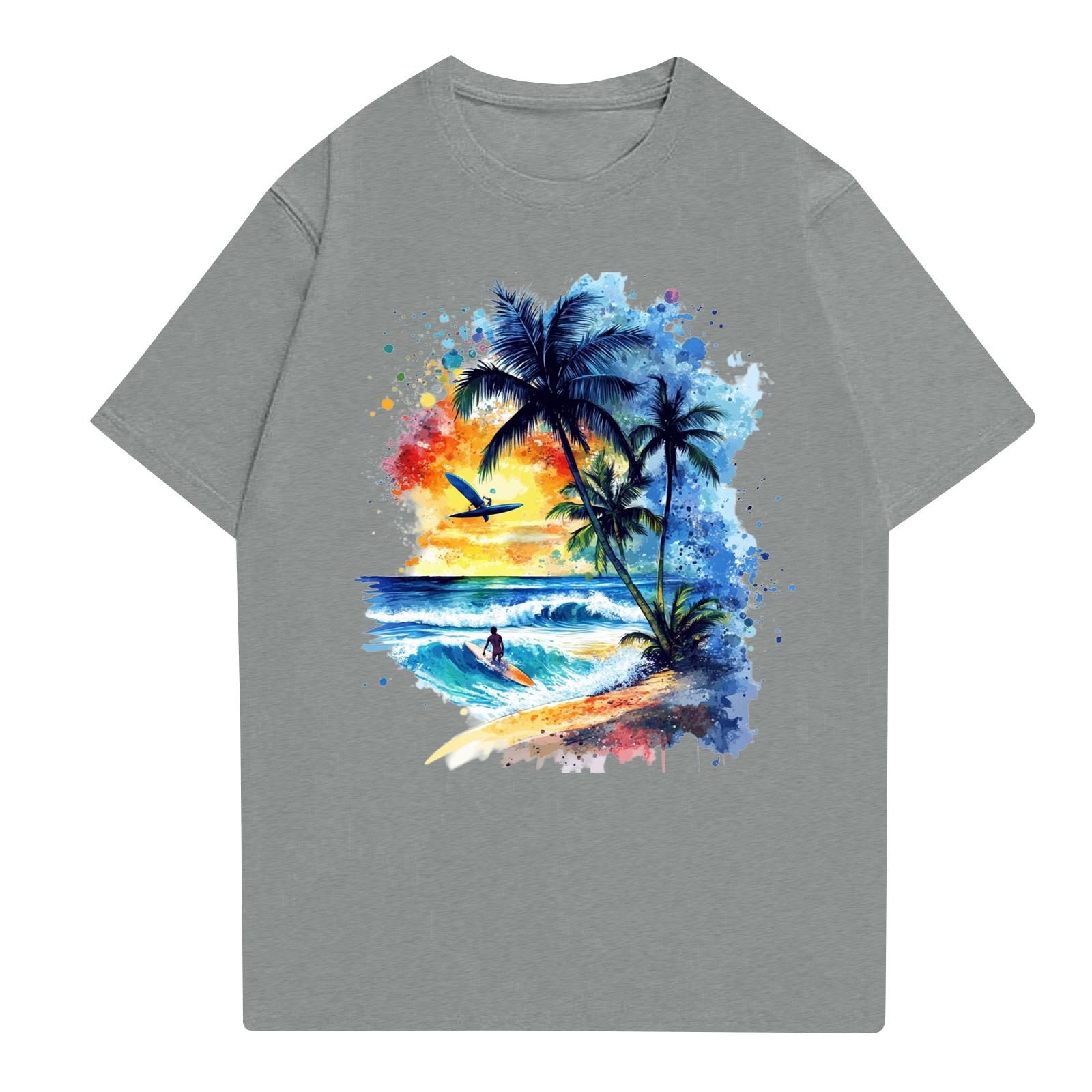 

Женская повседневная футболка с круглым вырезом и короткими рукавами с принтом XL