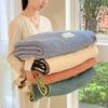 Shell-Edge Appliqué Bubble Fleece Blanket - Half-Plush Classroom & Office Throw