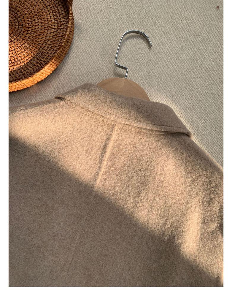 Handmade Italian Notch Lapel Coat – 70% Double-Faced Wool, Premium Quality