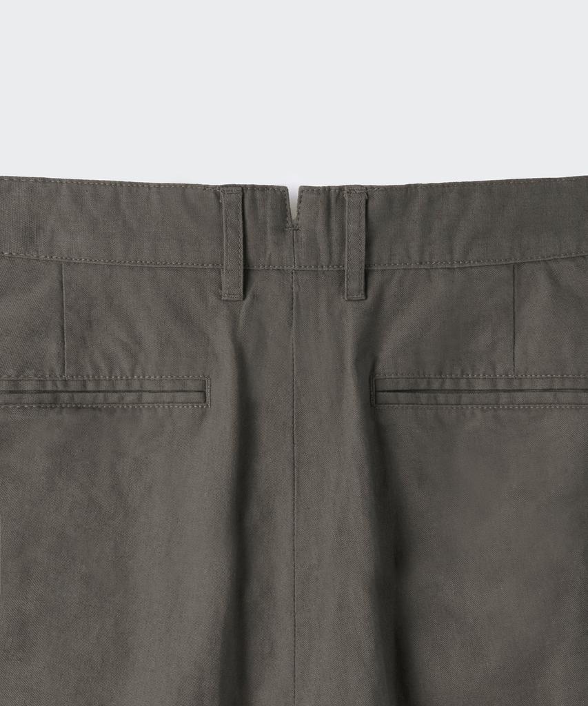 MUSINSA STANDARD [City Workers] Linen Blend Tapered Pants [Khaki Gray]