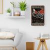 1pc Tin Sign Skeleton Auto Racing Funny Novelty Metal Sign Retro Wall Decor For Home Gate Garden Bars Restaurants Cafes Office