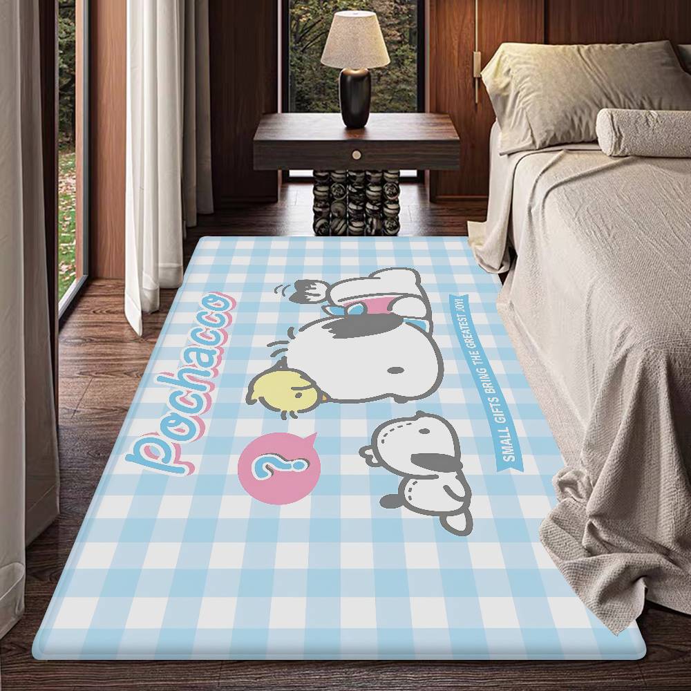 

P-Pochacco Room Mats Anti-slip Absorb Water Long Strip Cushion Bedroon Mat Household Carpets 50x80cm