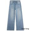 Light Blue Ice Cool Lyocell Cotton Breathable Thin Drape Wide Leg Casual Denim Pants Spring Summer Casual Pants Oversize Denim Trousers