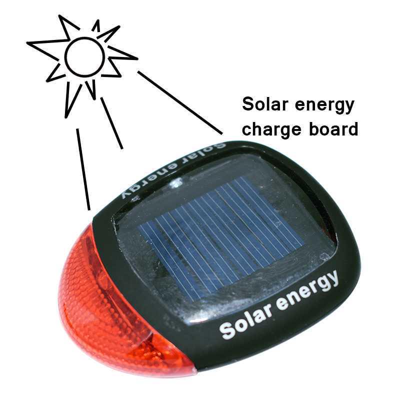 Dual LED Solar-Powered Bike Warning Taillight