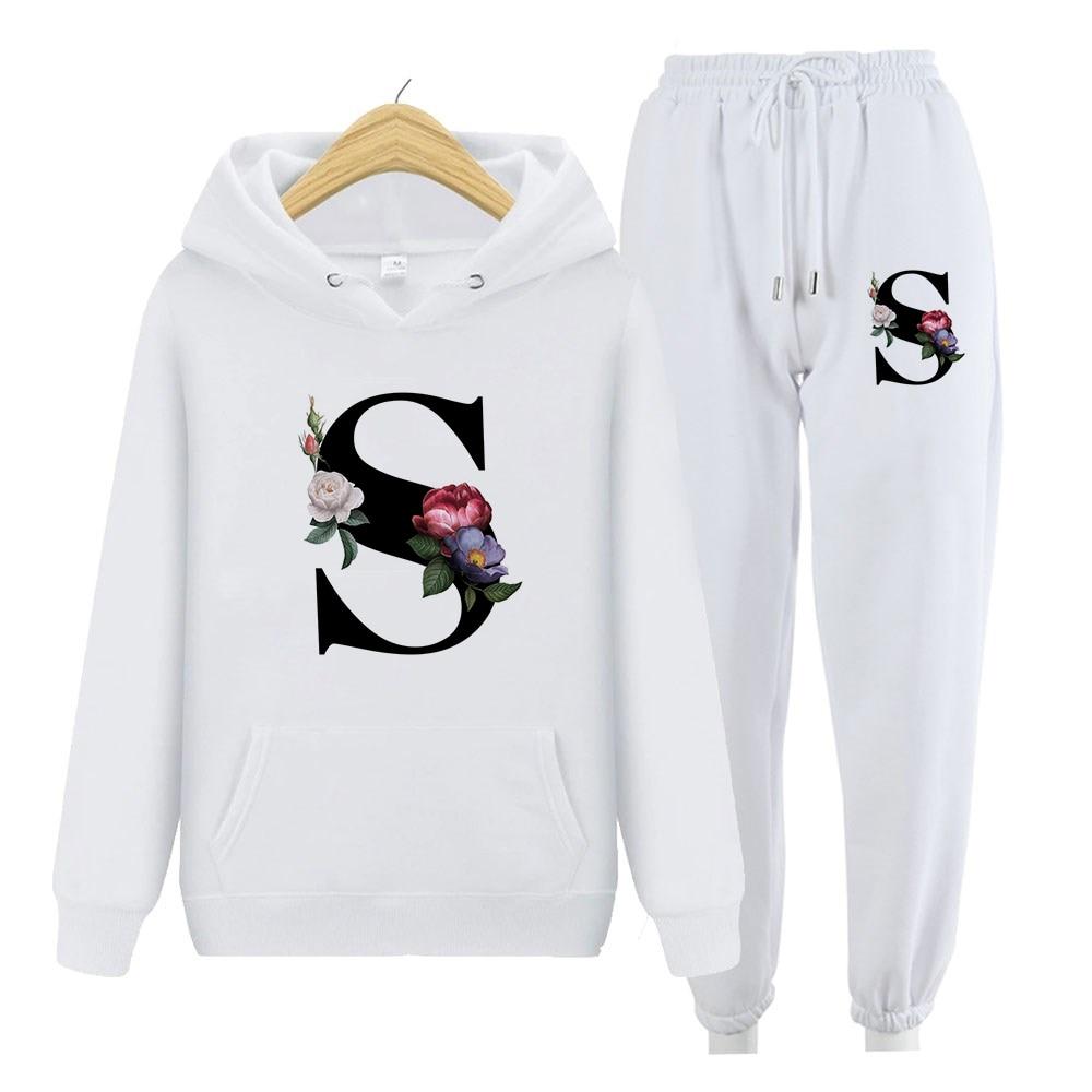 Women Sweatshirt Long Sleeve Hoodies Harajuku Hoodie Vintage Letters Print Sweatshirts Two Piece Sets Hoodies