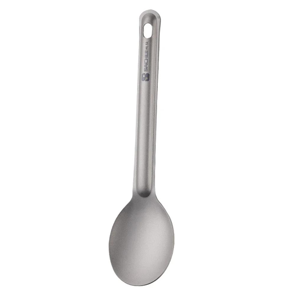 Camping Titanium Spork Spoon Outdoor Lightweight Fork Tableware Portable Picnic Hiking Travelling Ultralight Dinnerware 1PC