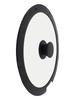 Sleek Black and White Silicone Pot Lid Compatible with Different Sizes