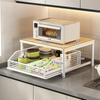 Kitchen Microwave Oven Shelf with Drawer