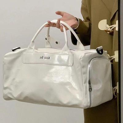 Bolsa Duffel Unisex de Cuero PU para Fitness para Negocios, Yoga o Natación - Gran Capacidad, Estilo de Mano/Hombro