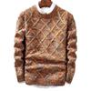 Autumn new men's thickened sweater men's inner men's knitted sweater long-sleeved crew neck top jacket