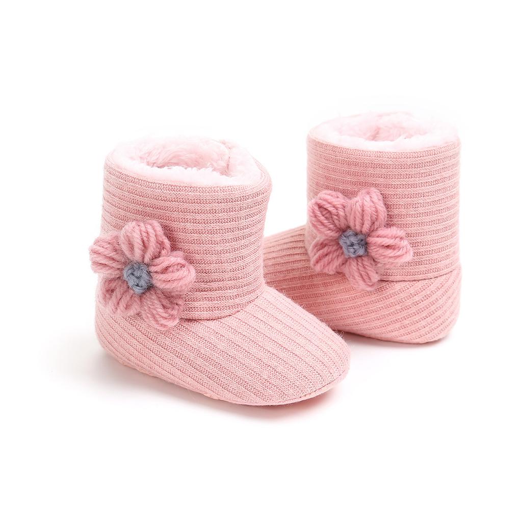 MYGGPP Elegantné malé kvetinové čižmy pre bábätká Čižmy do snehu Čižmy pre bábätká Topánky pre batoľatá Topánky pre batoľatá Bavlnené čižmy