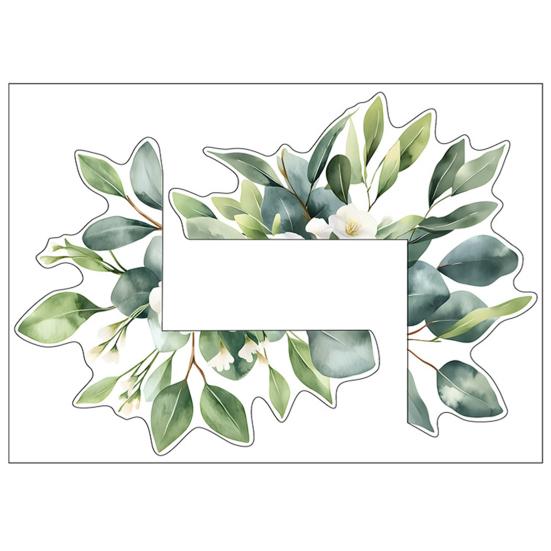 Light Switch Decal Green Leaf Vinyl Stickers Plant Leaf Design Waterproof