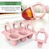 DIY Teething Ice Cream Stick Mold BPA-Free Reusable Ice Cream Mold Easy Clean 6 Cavity Popsicle Ice Cream Stick Mold
