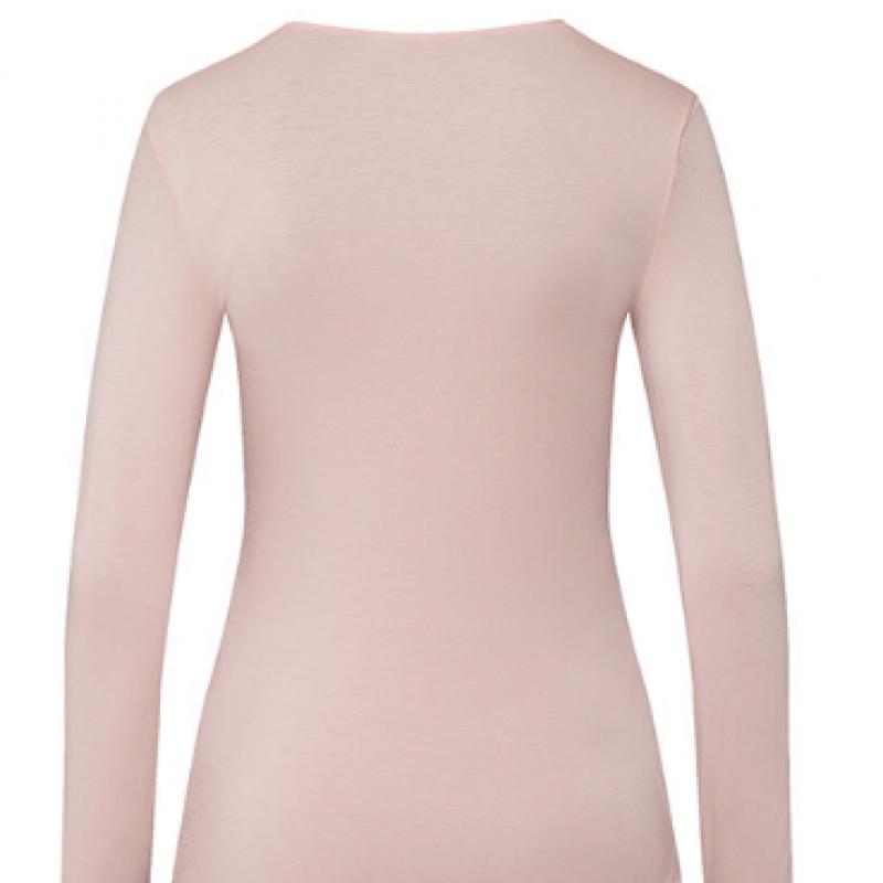 Hanro V Neck Long sleeVe Shirt  71841 Blush 