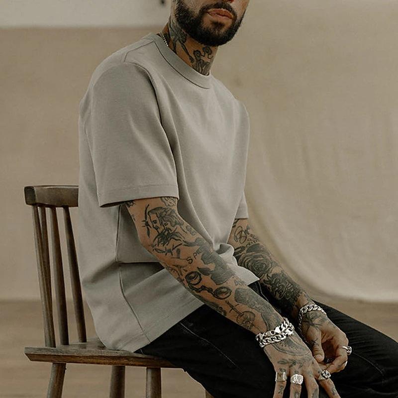 Hip Hop Tričko s krátkym rukávom Športové Fitness Nadrozmerné Pánske Voľnočasové Bavlnené Voľné Tričká