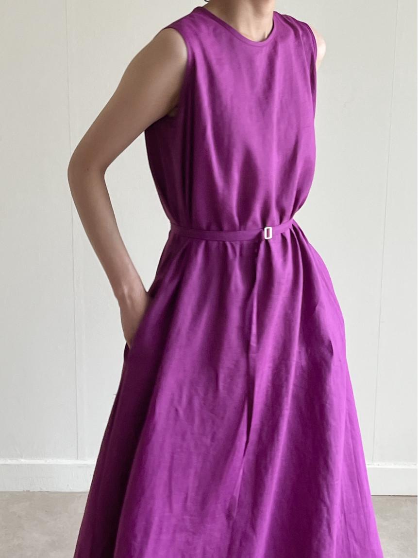

Elegant Summer Sleeveless Dress - Light Luxury Niche Design with Lace-Up Slimming Fit Small фіолетовий
