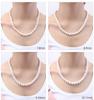 Dainashi Top Quality AAAA High Luster 6-11mm Natural Freshwater Pearl Necklace For Women Wedding Gift, 45cm 925 Silver Clasp