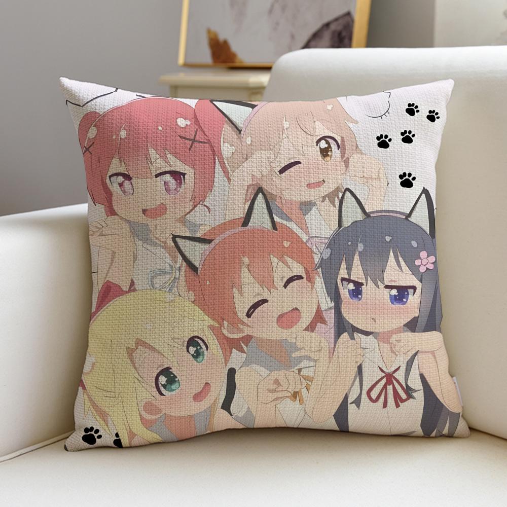 Gentle NNyanko DaysS Cushion Cover Breathable and Skinfriendly Linen Pillowcase Square Removable and Washable Cushion