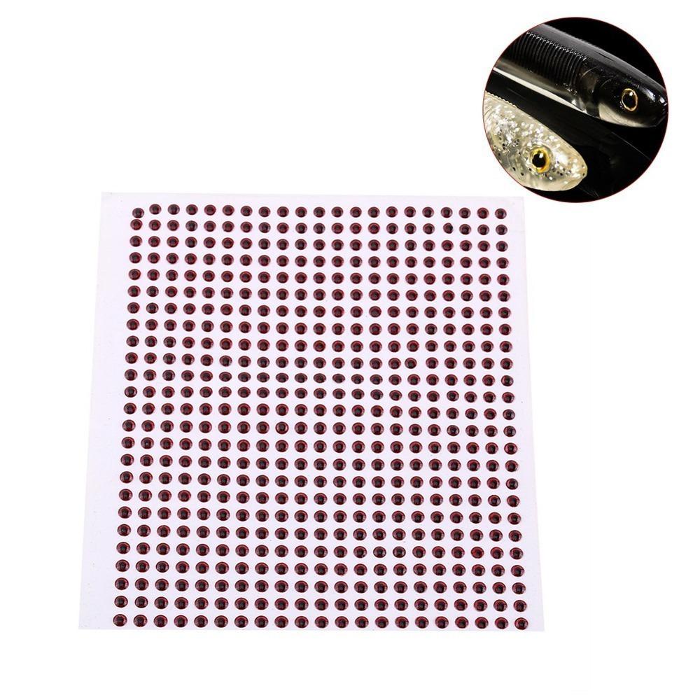 500PCS 3/4/5 Mm Fishing Lure Eye Waterproof Fake Fishing Eyes Artificial Fish Eyes  Fly Tying
