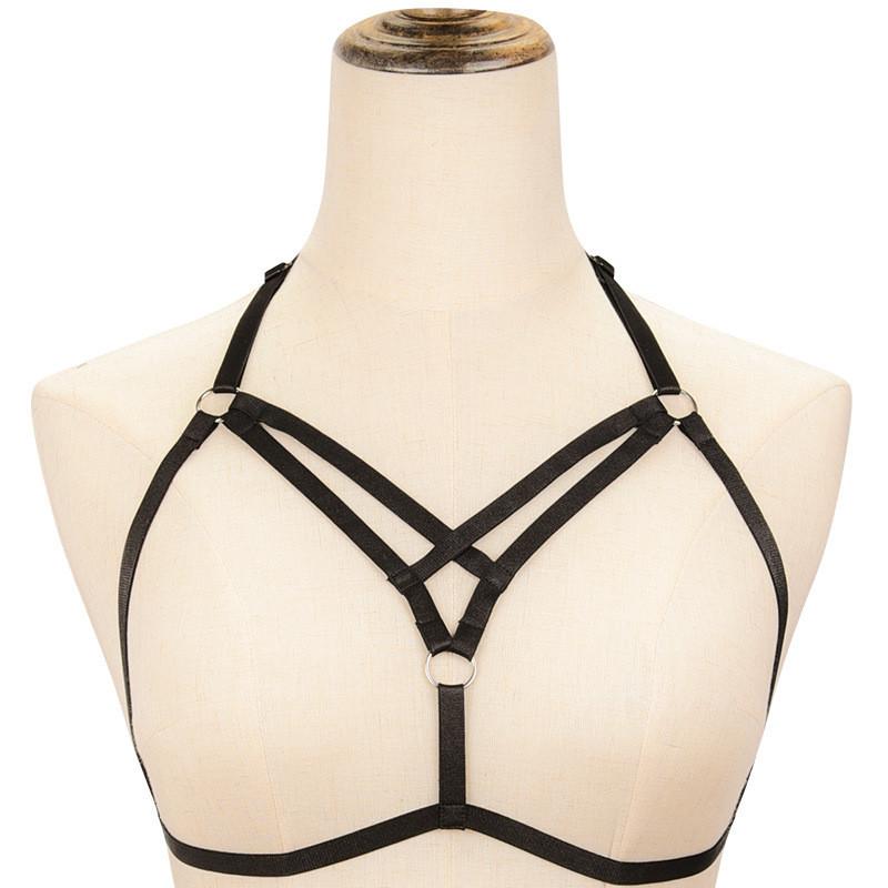 New Pentagram Sword Belt Sexy Ladies Women Body Harness Bra Chest Bondage Erotic Lingerie Cage Bra Gothic Garter Belt Suspenders