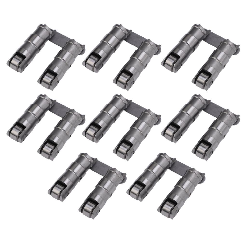 8PCS Hydraulic Roller Lifter Set Alloy Steel Roller Lifters with Link Bar Replacement for SBC 350 265 400 V8