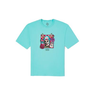 Vans X One Piece Chopper Grafik Kurzarm T-Shirt Unisex Oberteile Hellblau VN0008FVNAX