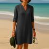 A Casual And Loose V-neck Elegant Dress For Women