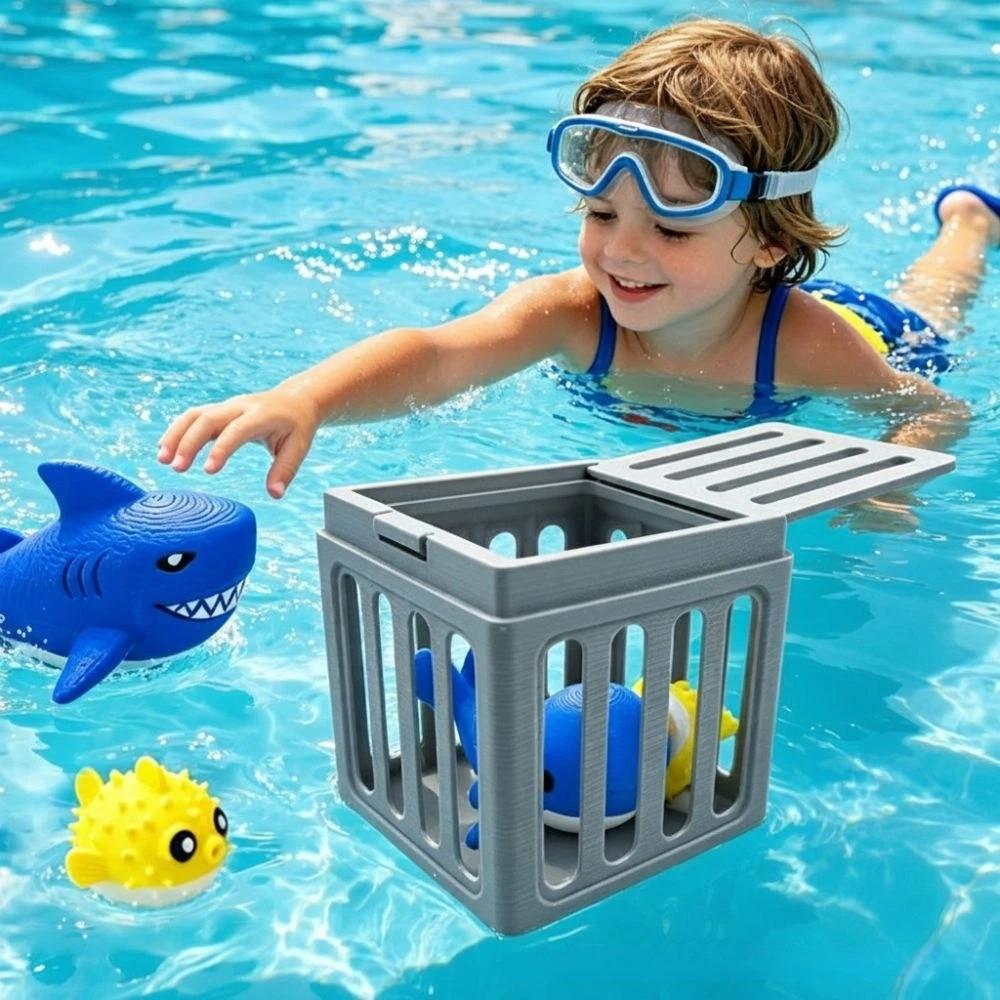 Cute Cartoon Design Underwater Dive Toys with Storage Cage Pool Diving Game Set Summer Water Play