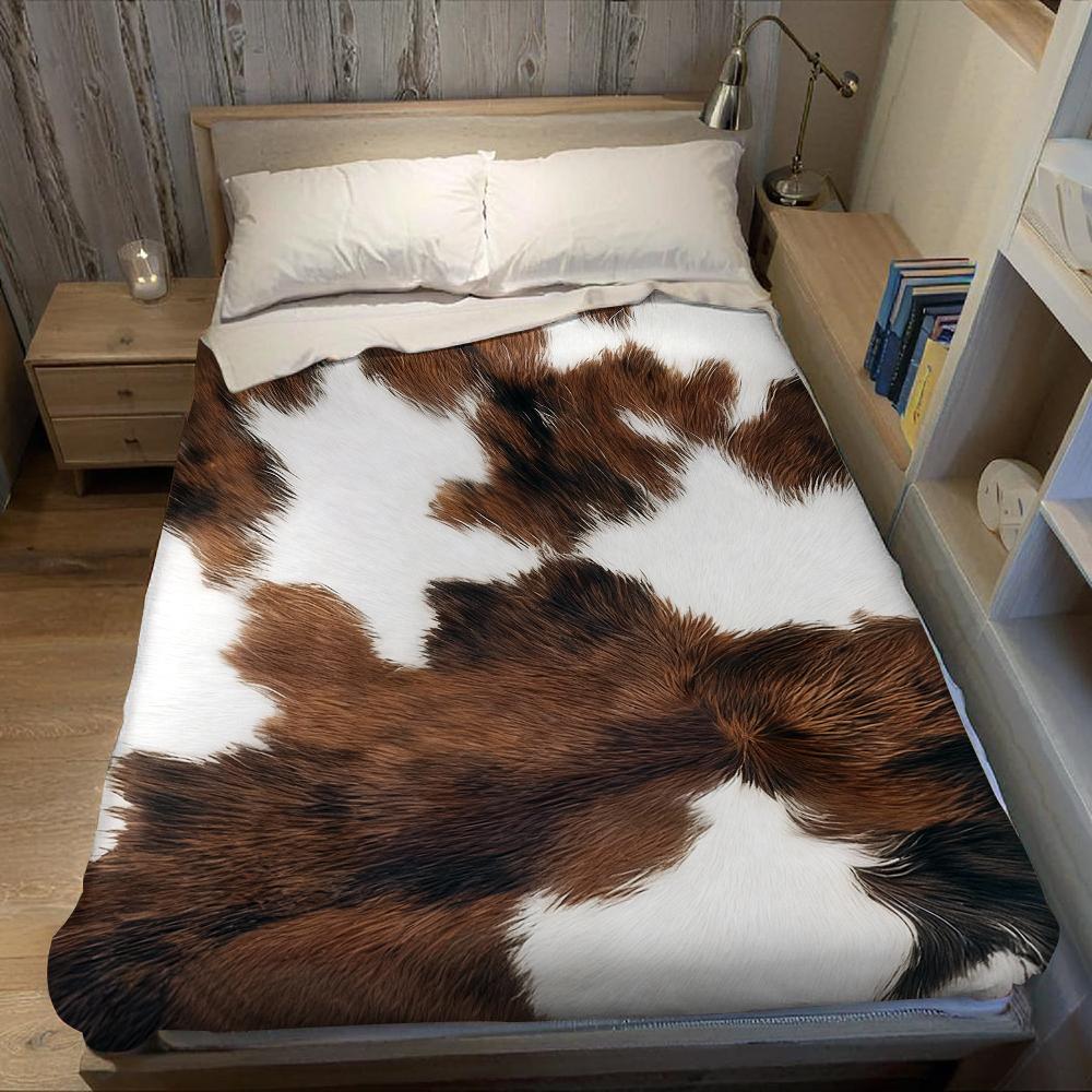 Vintage Rindsleder Strukturmuster Flanelldecke Warm Weich Halloween Weihnachten Sofa Warm Gemütlich Dekoratives Dekor für Alle Jahreszeiten