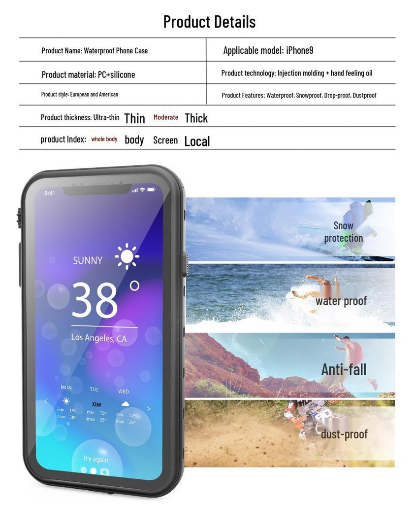 Red Pepper Waterproof Drop-Proof Case for iPhone XR