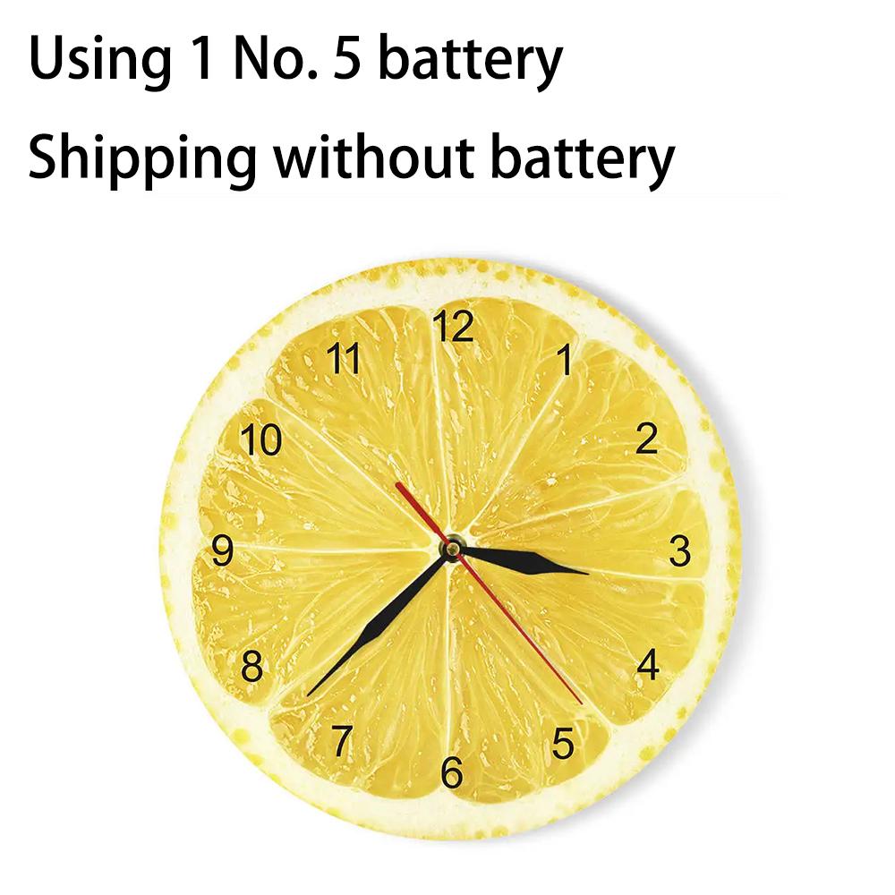 1pc Lemon Wall Clock,Art Decor for Home, Living Room, and Office, Decorated Living Room Clock,Festival Decoration,Perfect Gifts